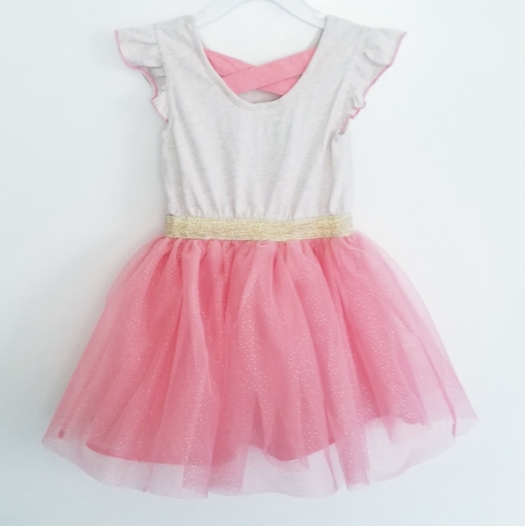 Little Lass Kitty Cat Print Peach Tutu Skirt Dress Size 3T - Picture 8 of 12